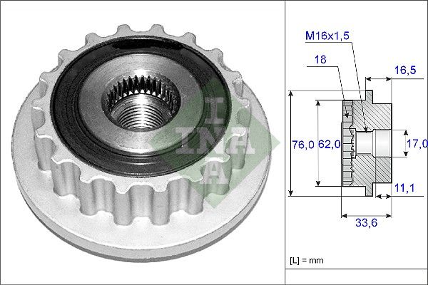 WILMINK GROUP Механизм свободного хода генератора WG1253694